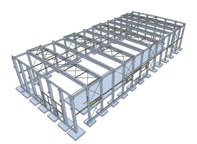 Fertigteilhalle — statische Berechnung